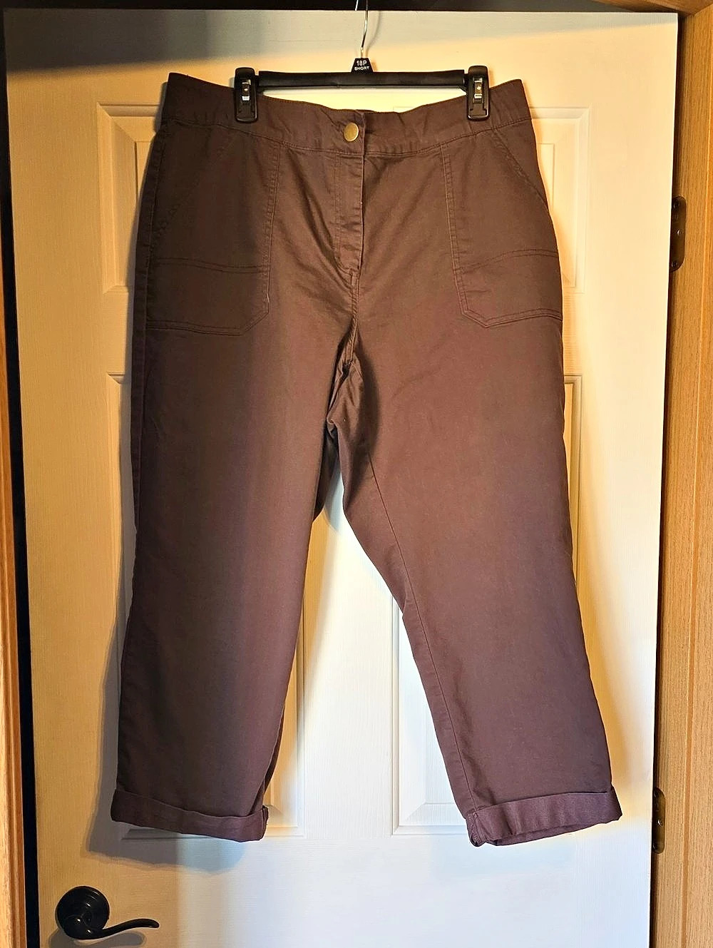 Ruby Rd Relaxed Cuffed Crop Pant Brown